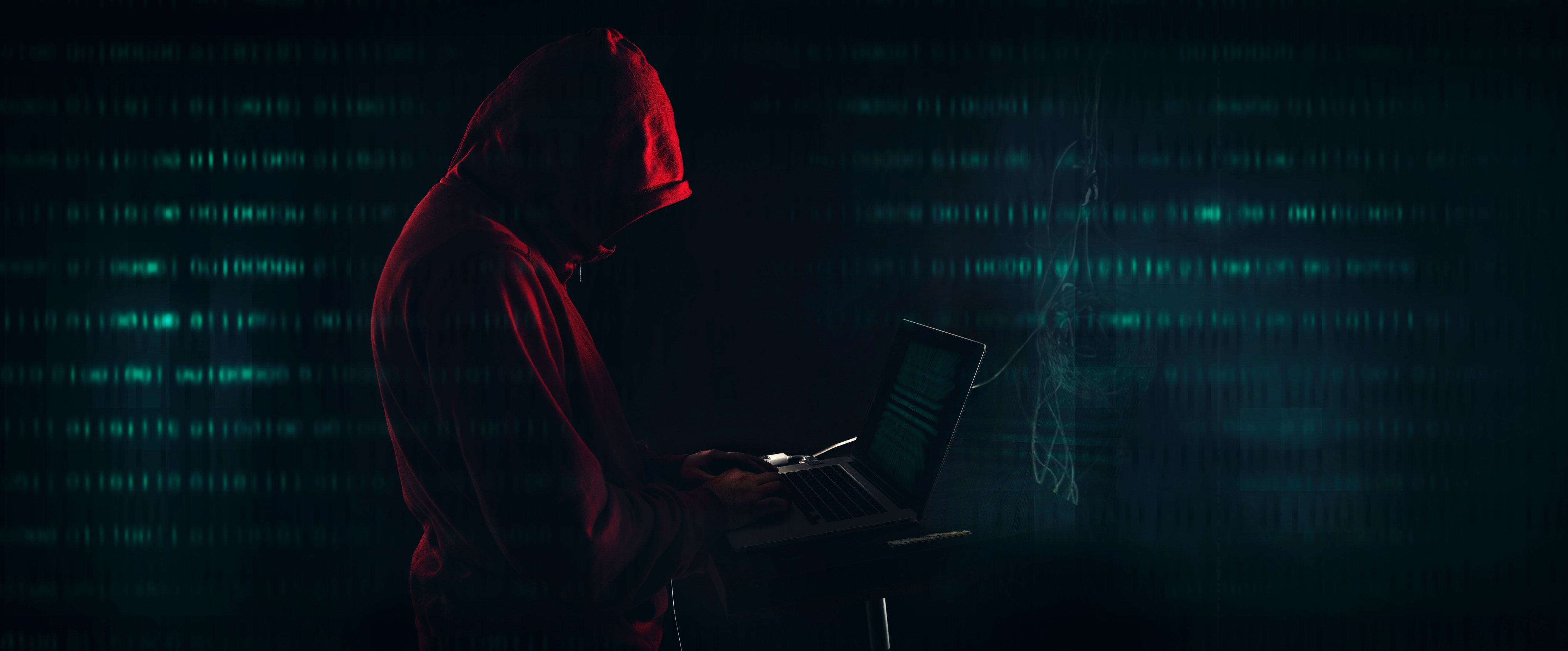 dark web hooded hacker